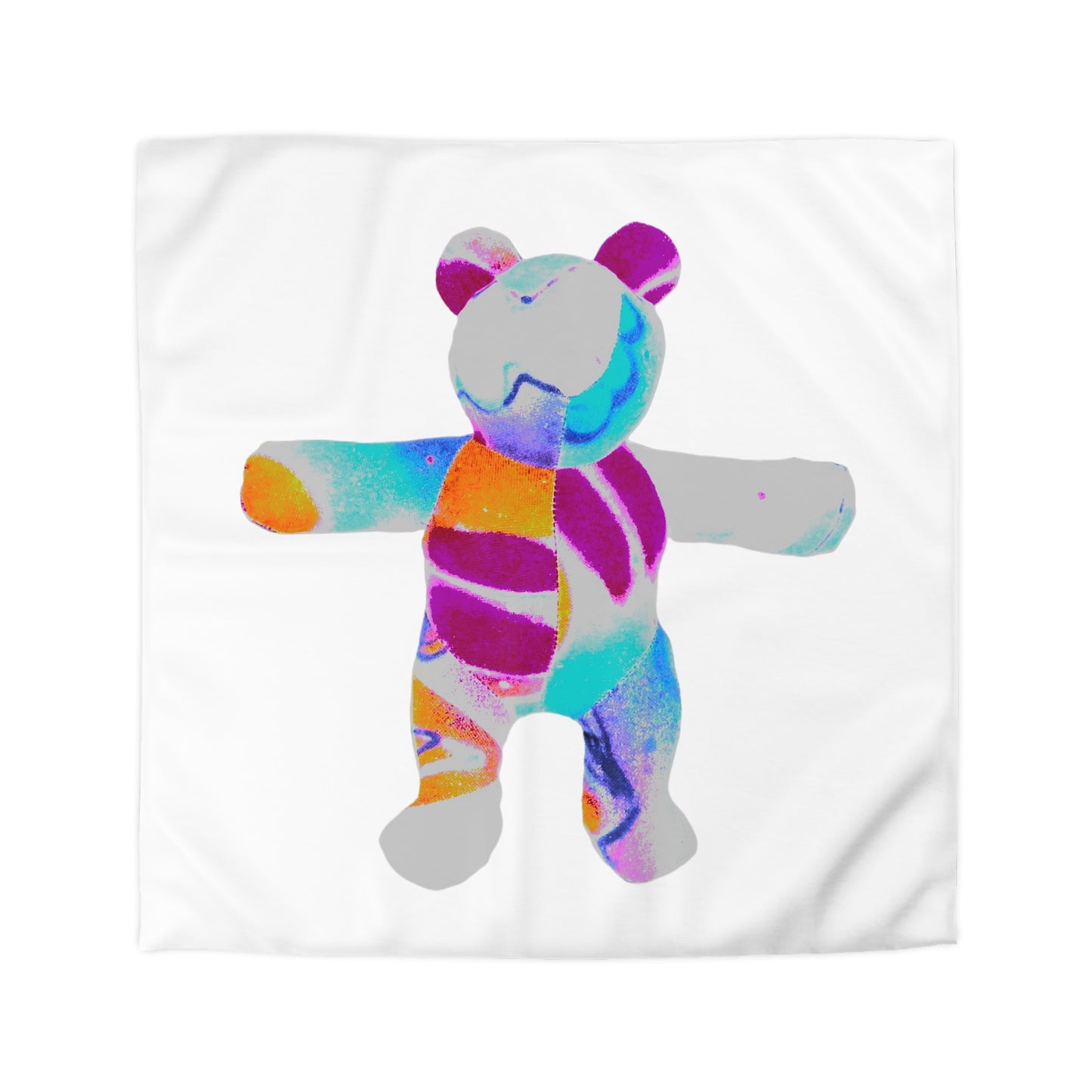 Microfiber Duvet Cover - Bold Graffiti Teddy Bear