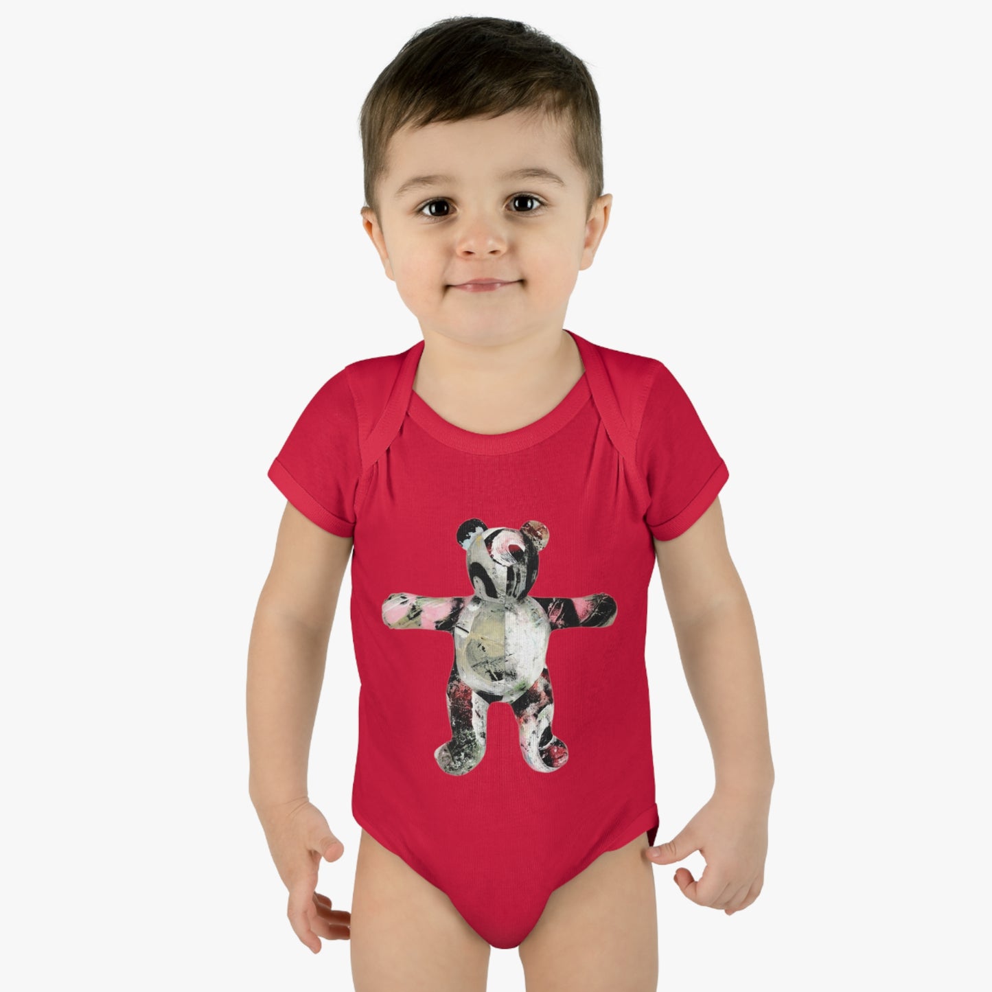 graffiti teddy bear #1 infant Baby Rib Bodysuit