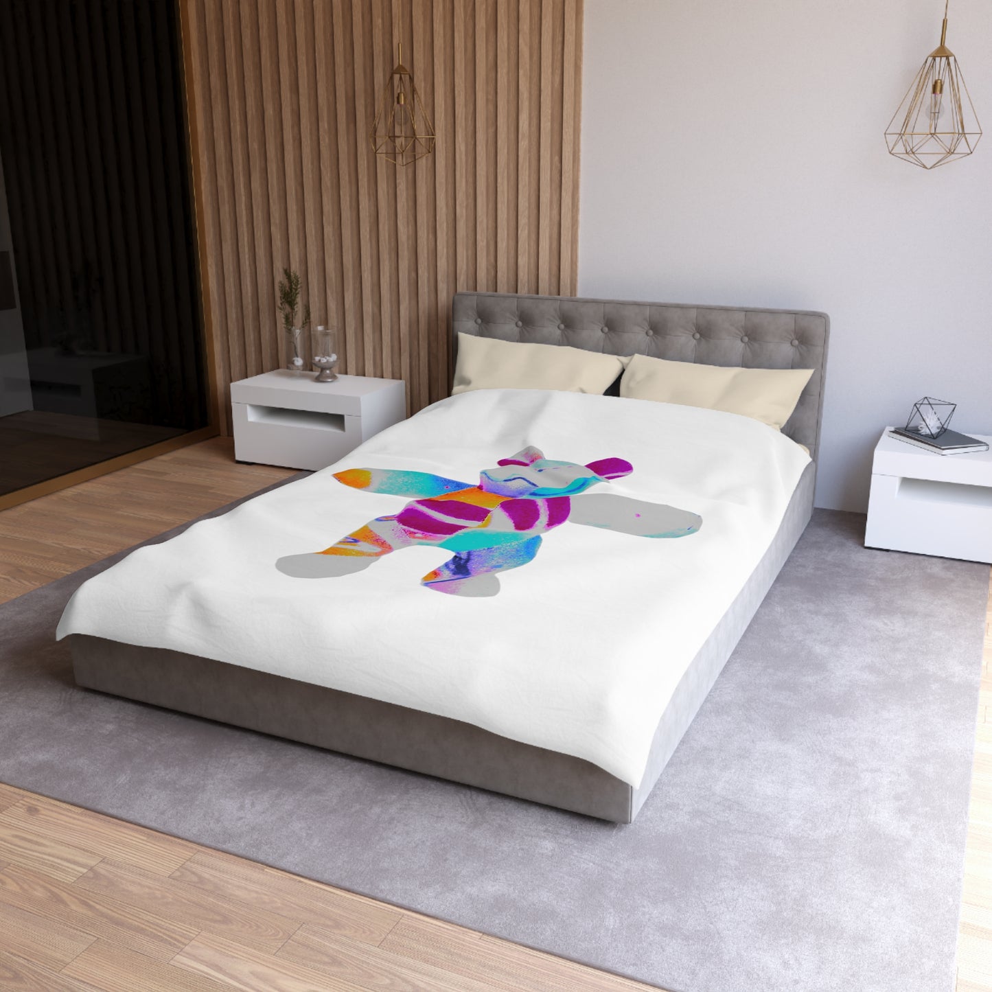 Microfiber Duvet Cover - Bold Graffiti Teddy Bear