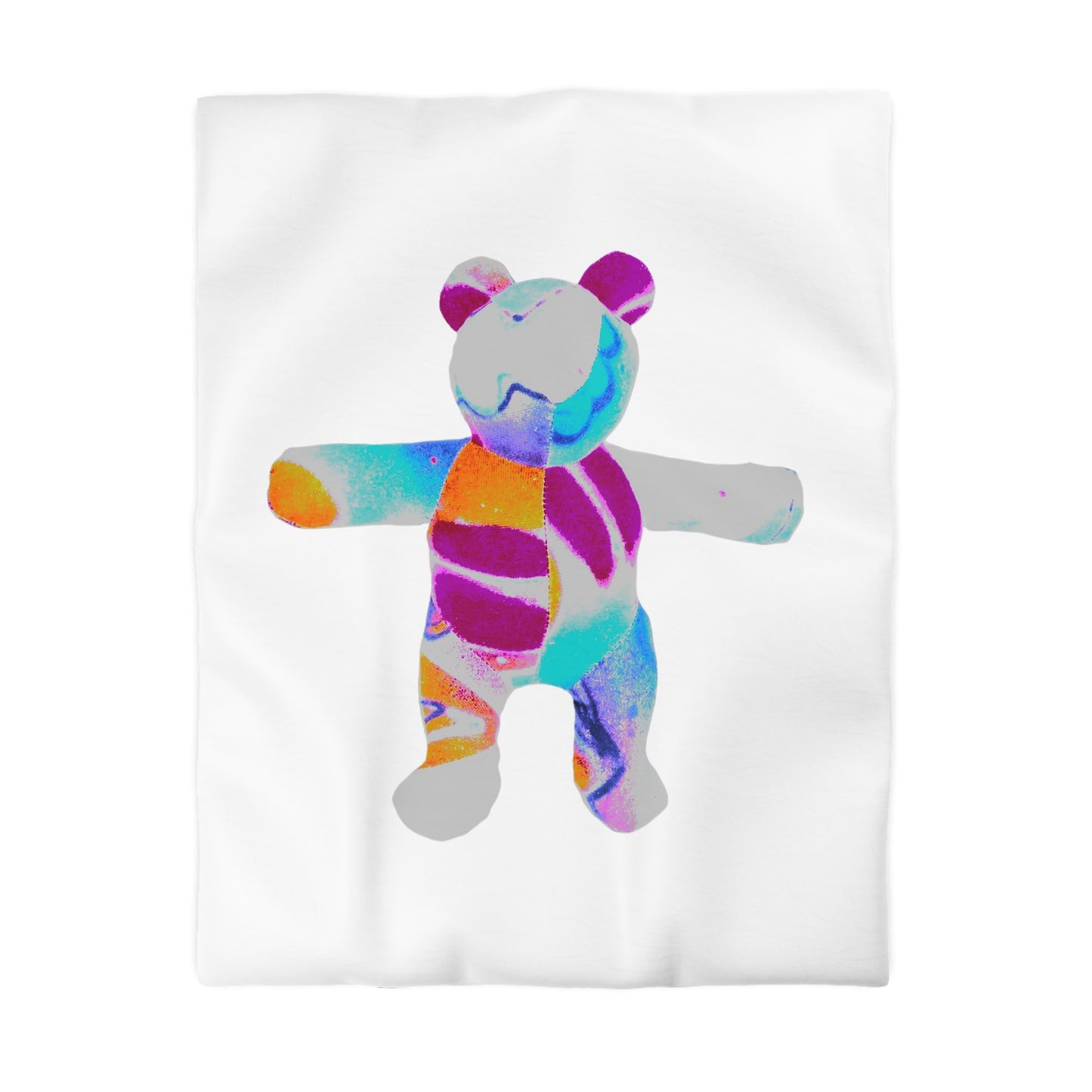Microfiber Duvet Cover - Bold Graffiti Teddy Bear