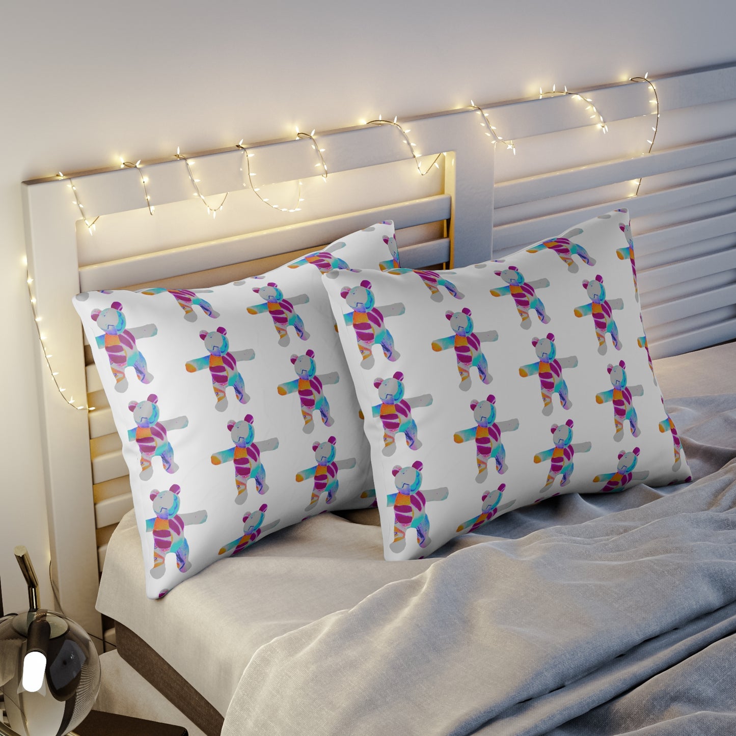 Pillow Sham - Bold Graffiti Teddy Bear
