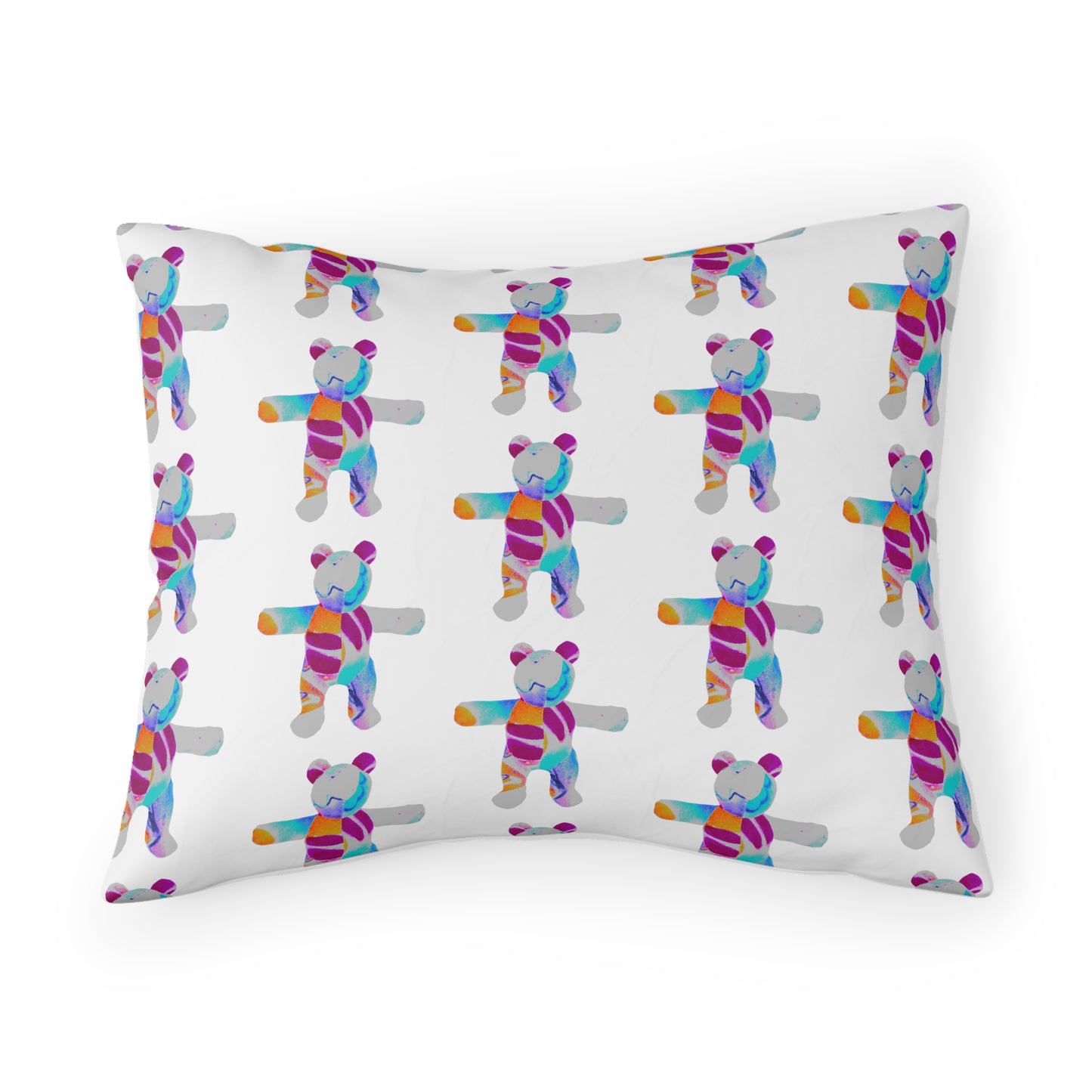 Pillow Sham - Bold Graffiti Teddy Bear