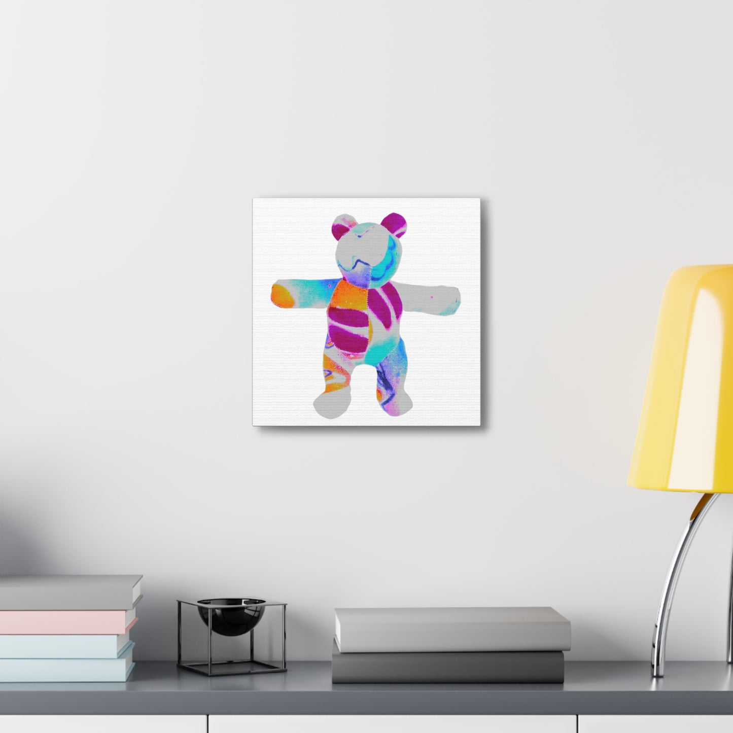 bold graffiti teddy bear Canvas Gallery Wraps