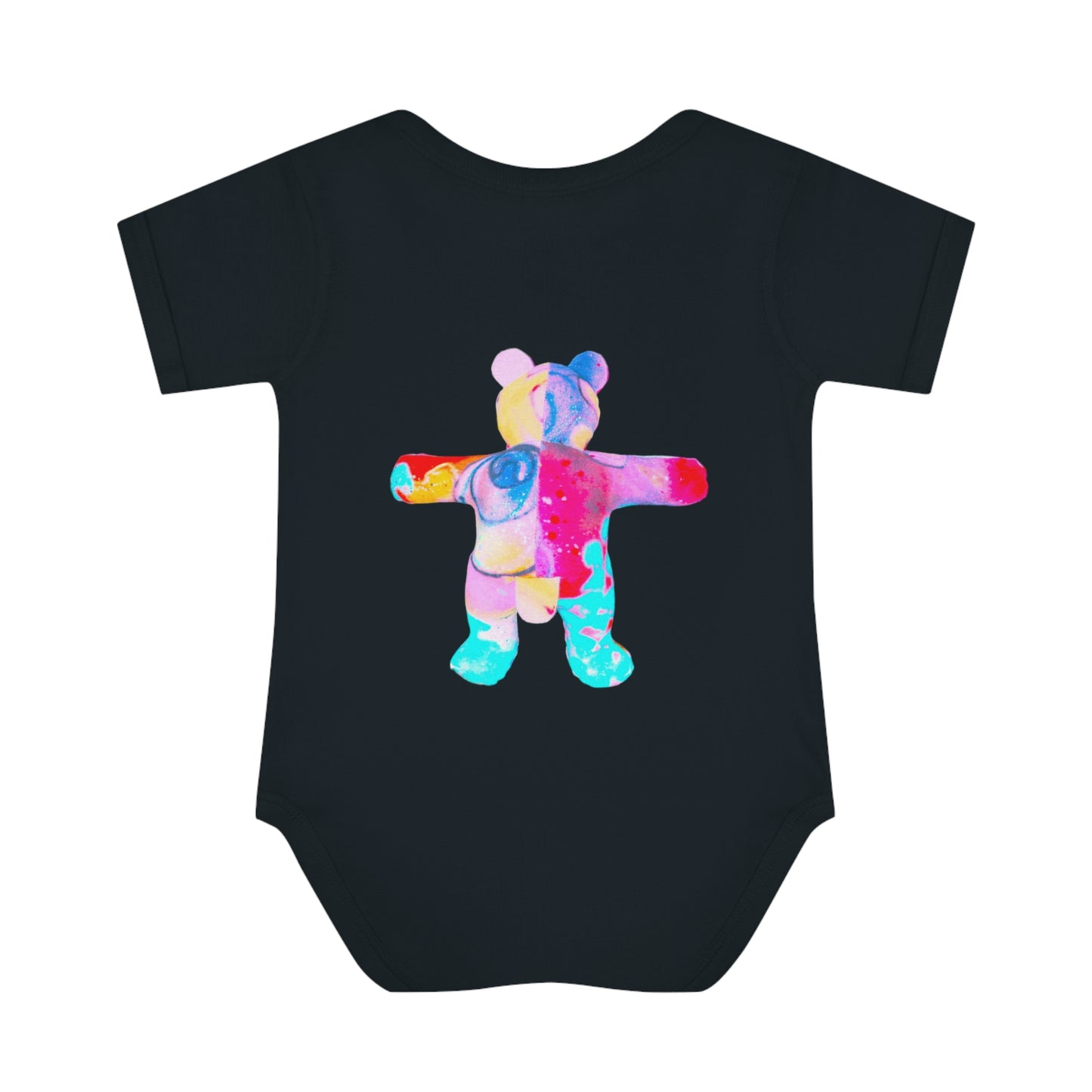 Baby Bodysuit - Bold Graffiti Teddy Bear