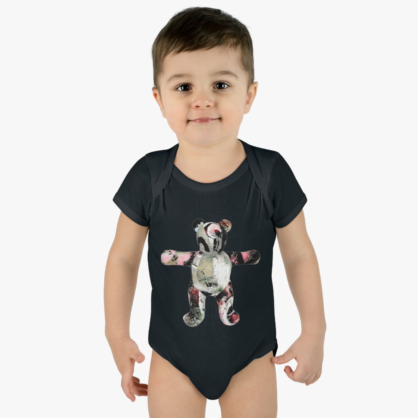 graffiti teddy bear #1 infant Baby Rib Bodysuit