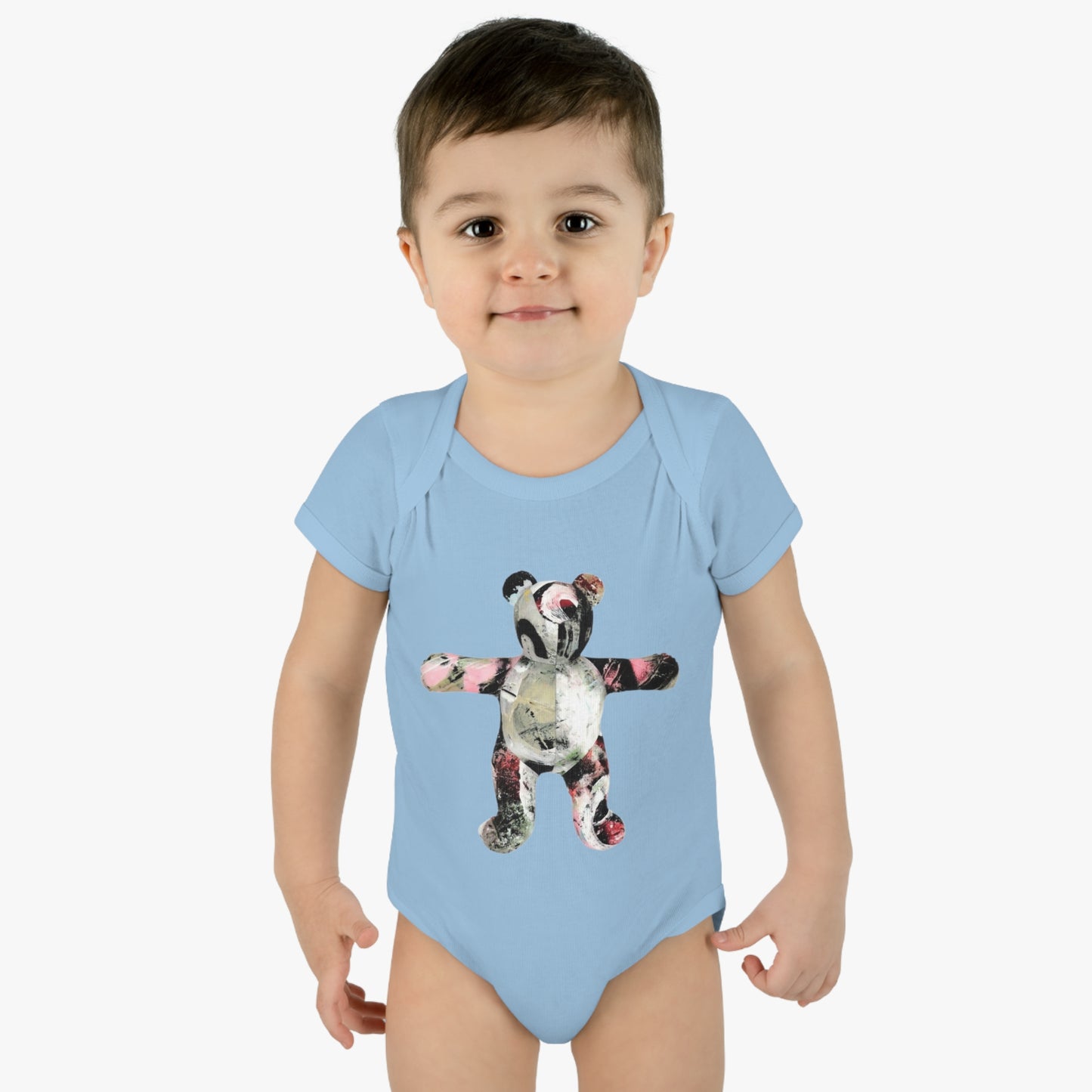 graffiti teddy bear #1 infant Baby Rib Bodysuit