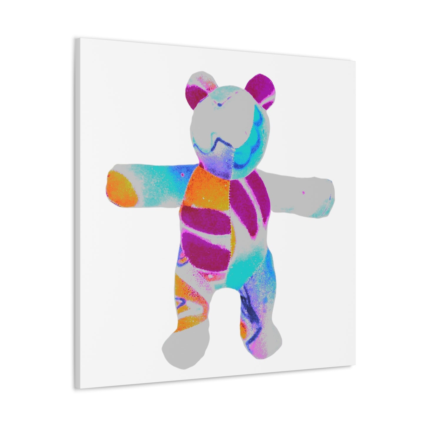 bold graffiti teddy bear Canvas Gallery Wraps