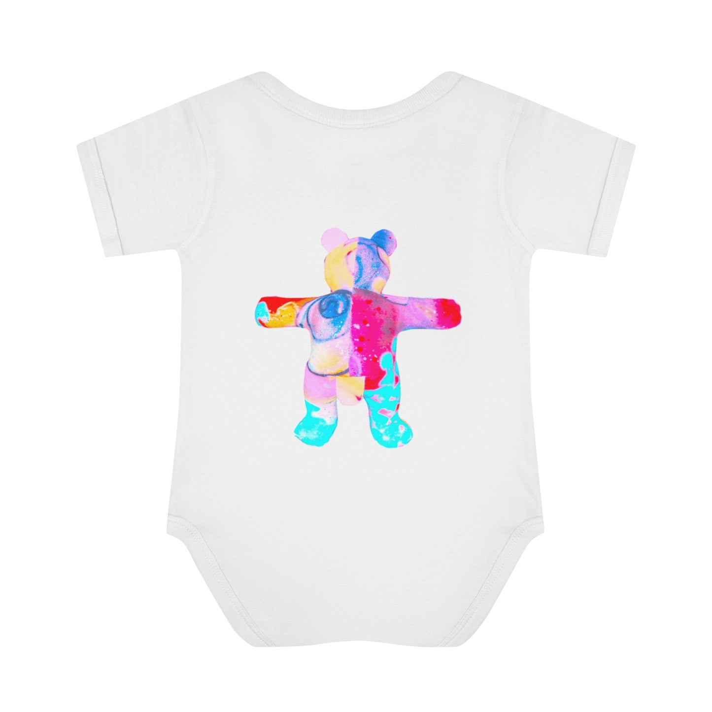 Baby Bodysuit - Bold Graffiti Teddy Bear