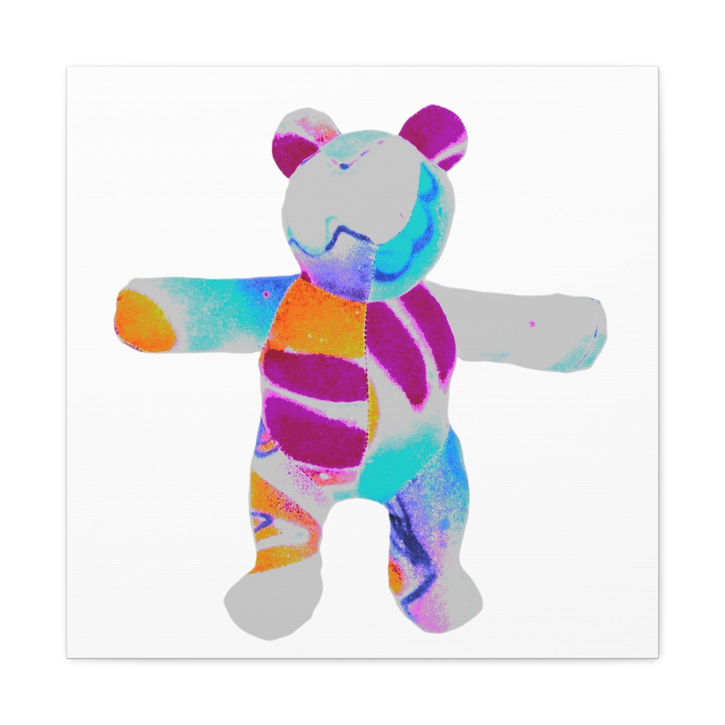 bold graffiti teddy bear Canvas Gallery Wraps