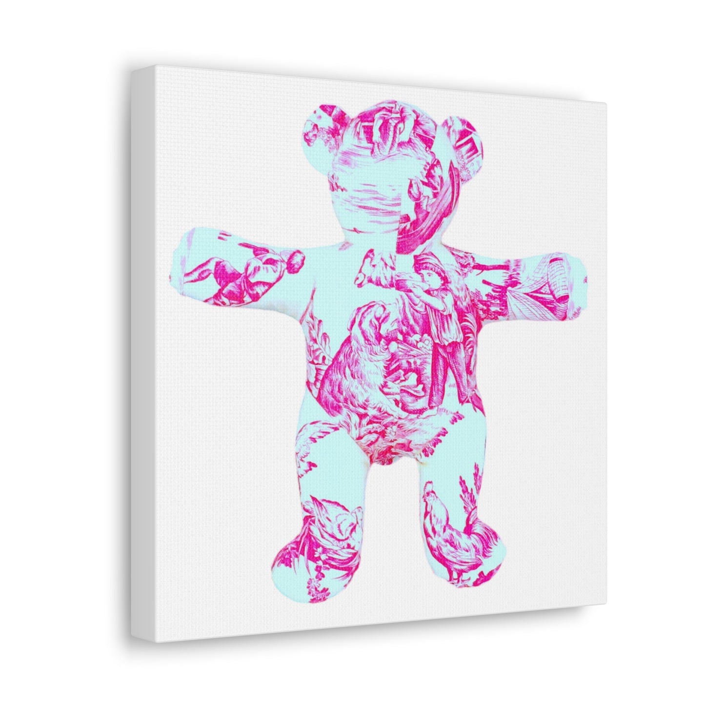 hot pink boy and dog Canvas Gallery Wraps