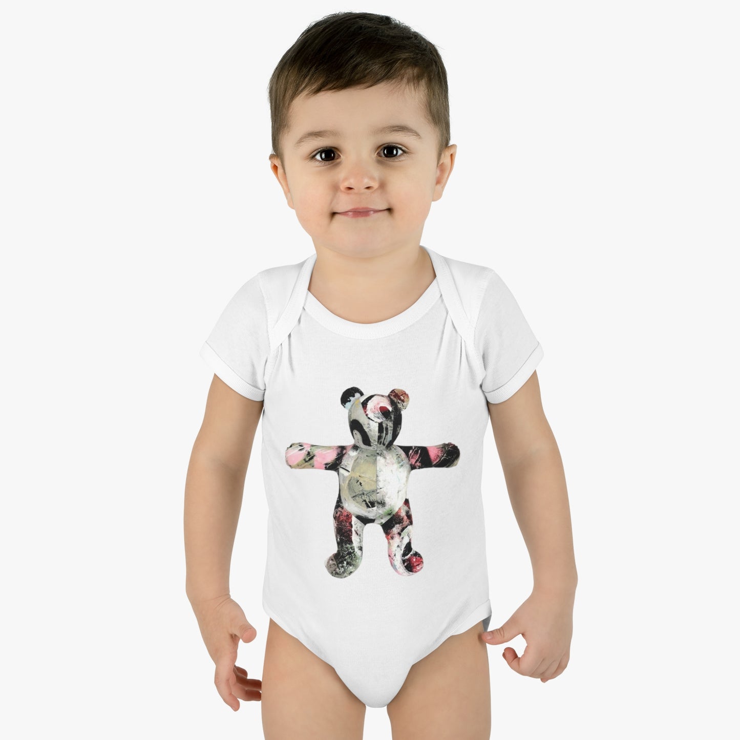 graffiti teddy bear #1 infant Baby Rib Bodysuit