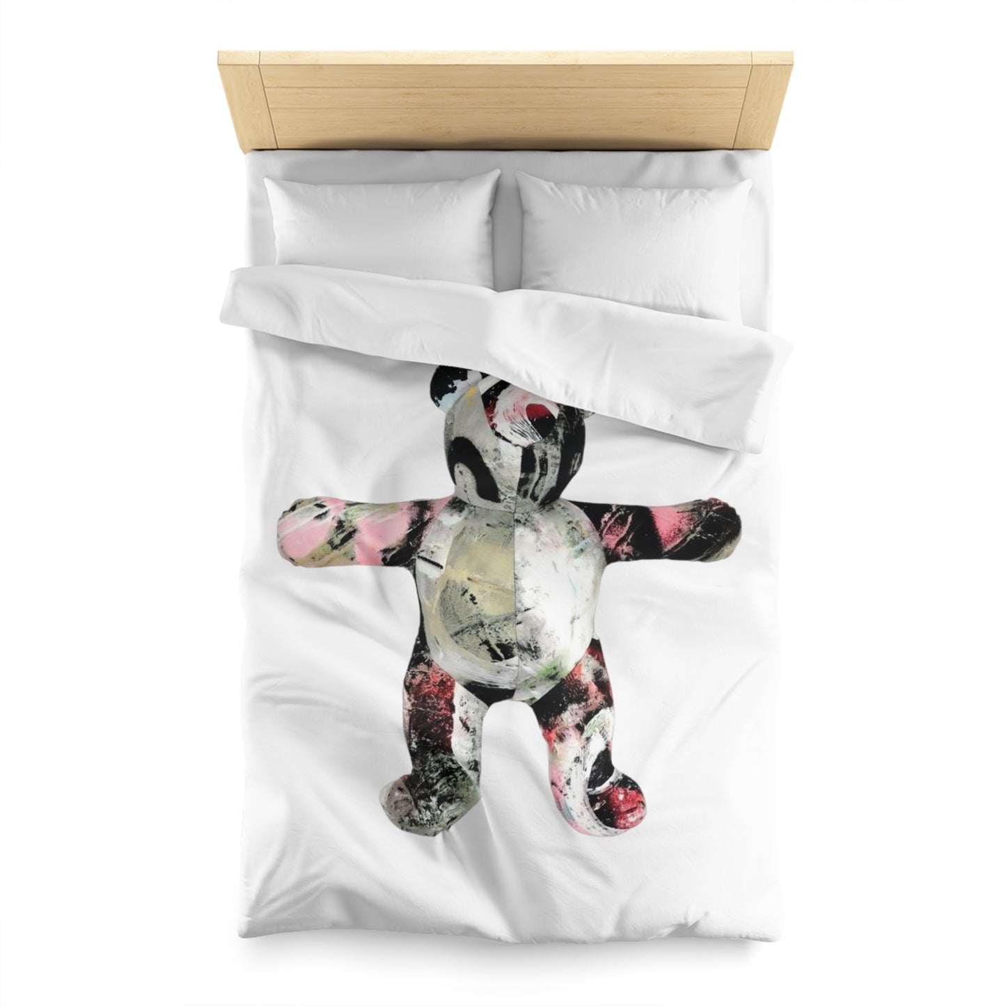 Microfiber Duvet Cover - Graffiti Teddy Bear #1