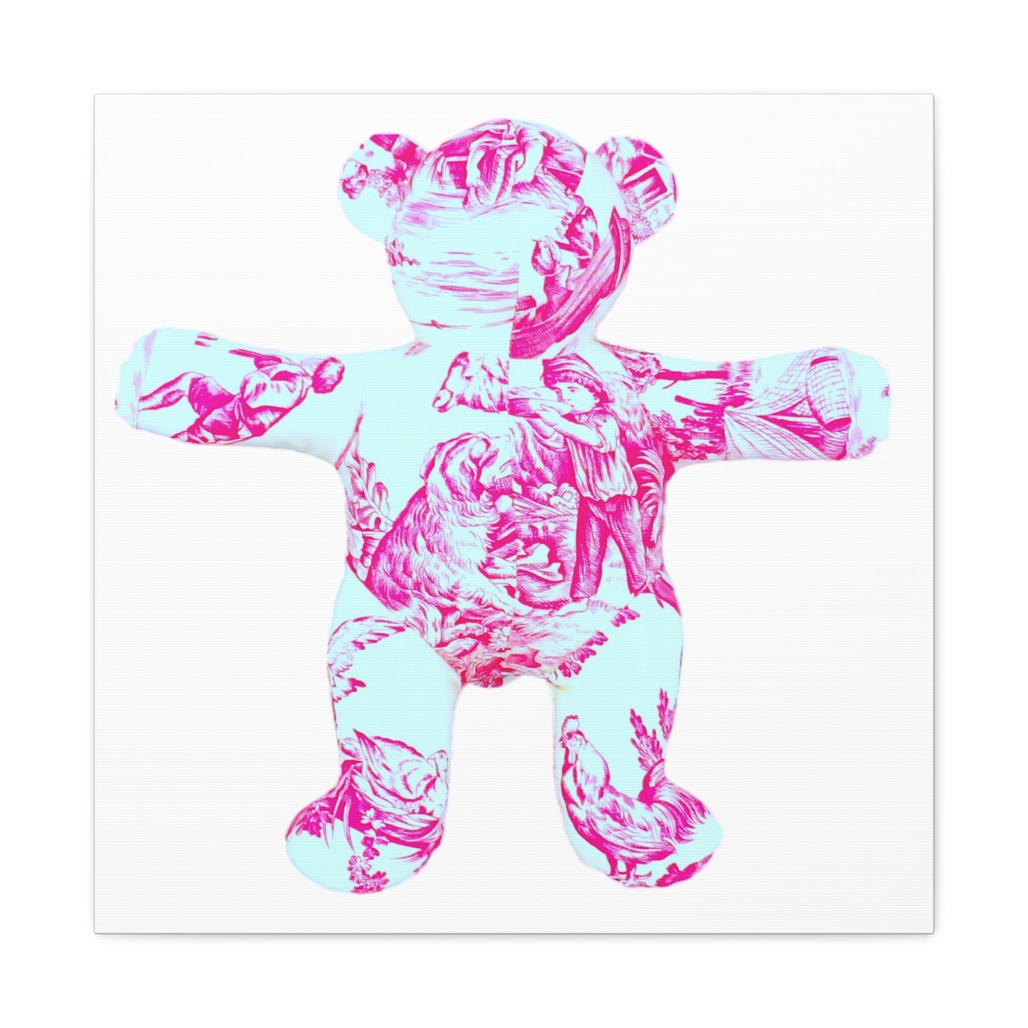 hot pink boy and dog Canvas Gallery Wraps