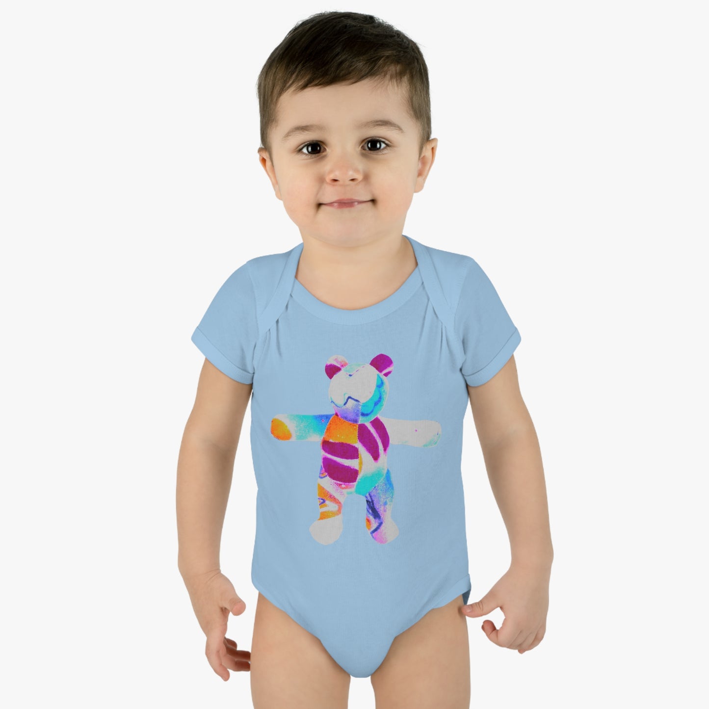 Baby Bodysuit - Bold Graffiti Teddy Bear