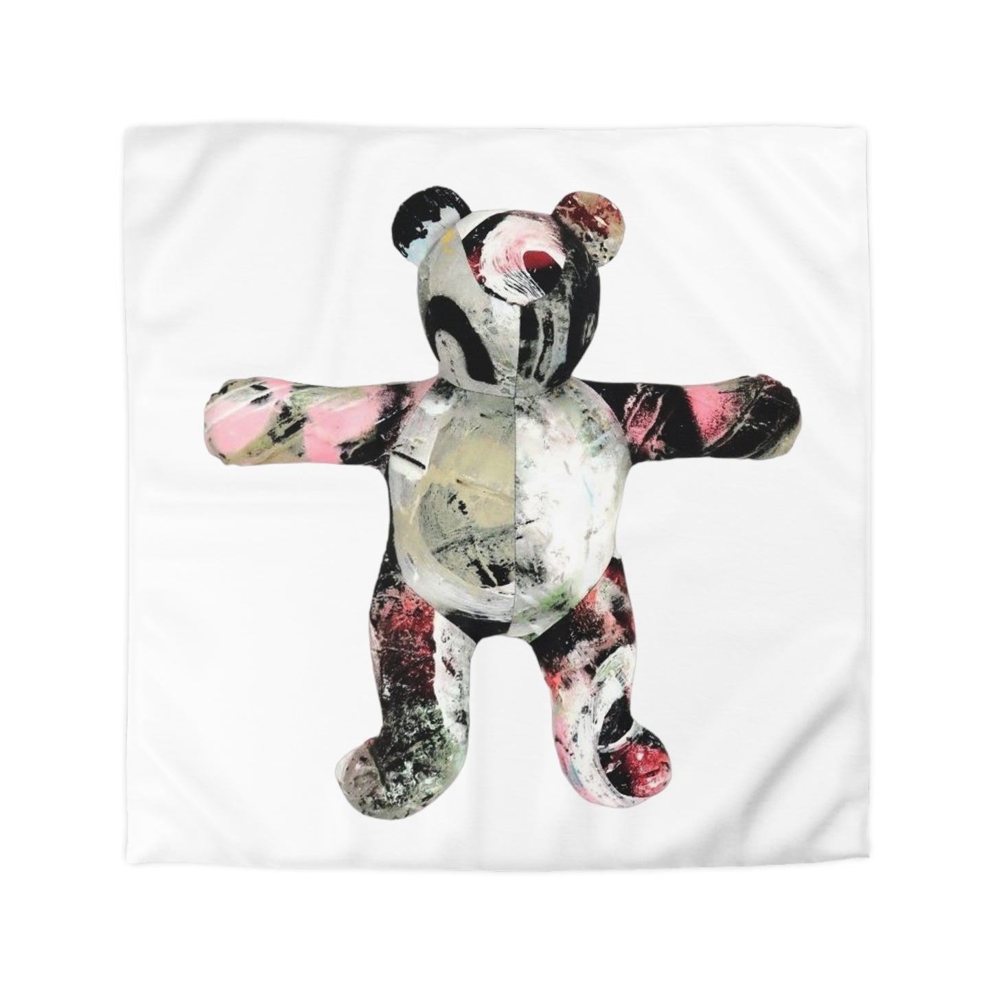 Microfiber Duvet Cover - Graffiti Teddy Bear #1