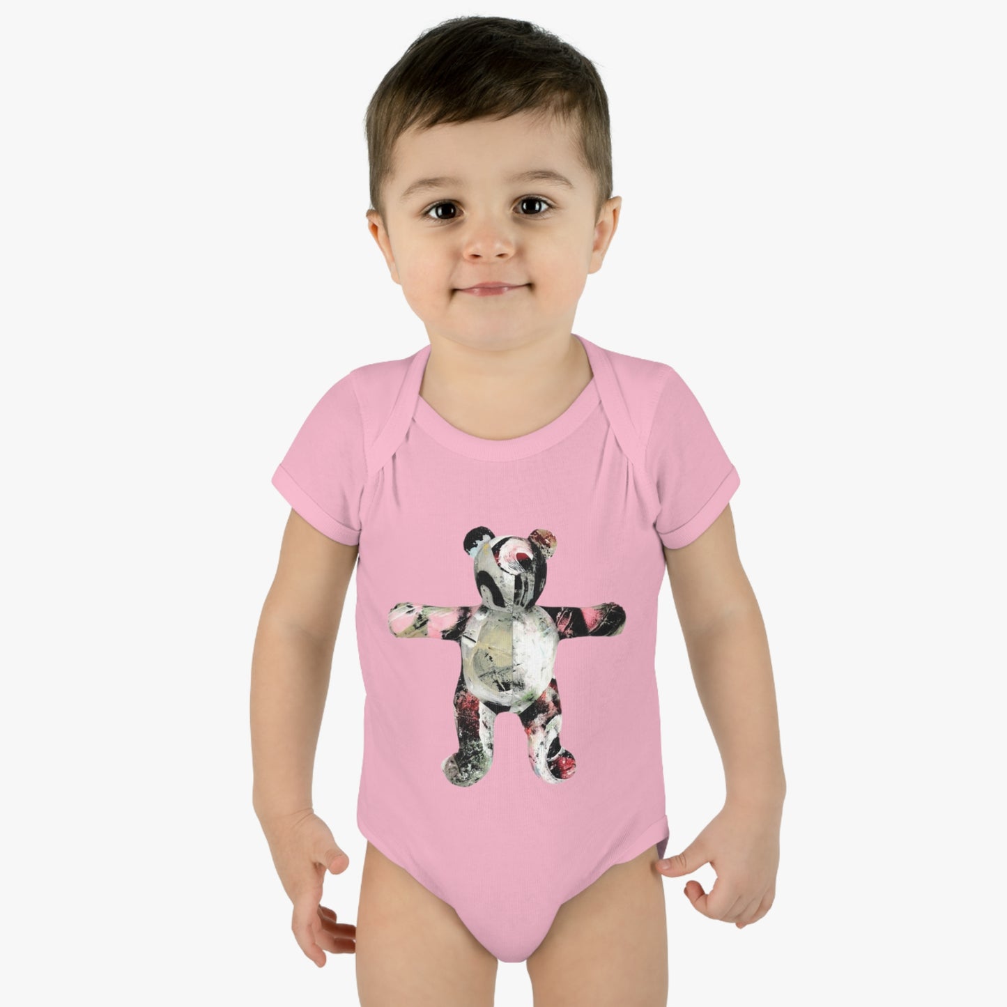 graffiti teddy bear #1 infant Baby Rib Bodysuit