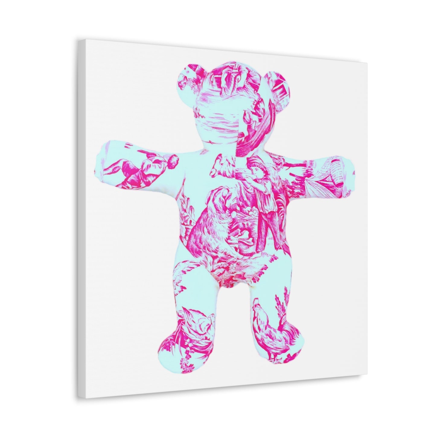 hot pink boy and dog Canvas Gallery Wraps