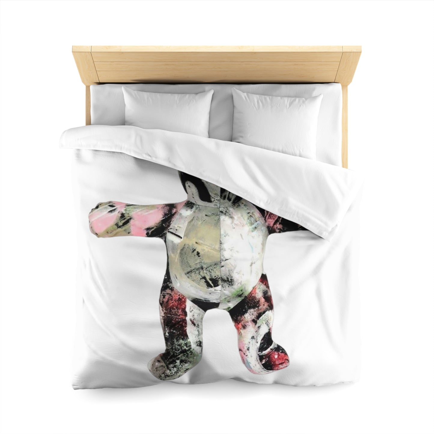 Microfiber Duvet Cover - Graffiti Teddy Bear #1