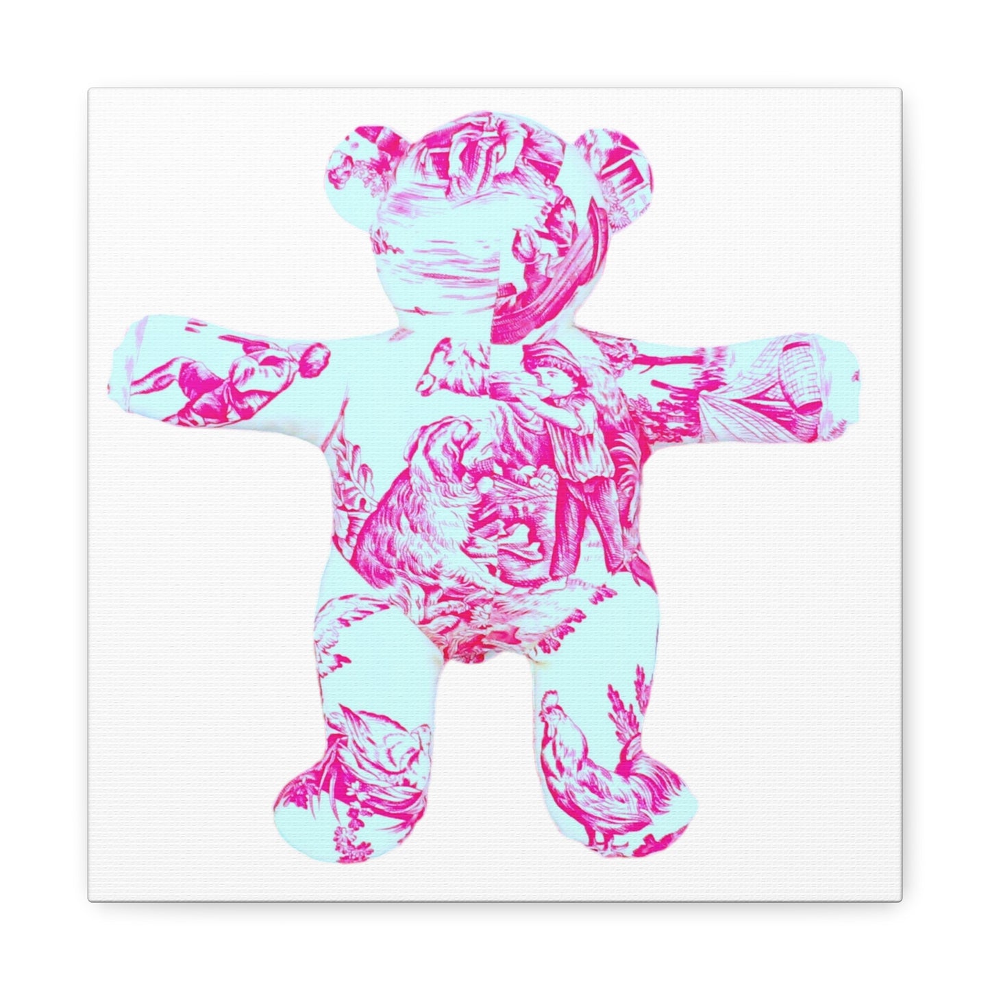 hot pink boy and dog Canvas Gallery Wraps