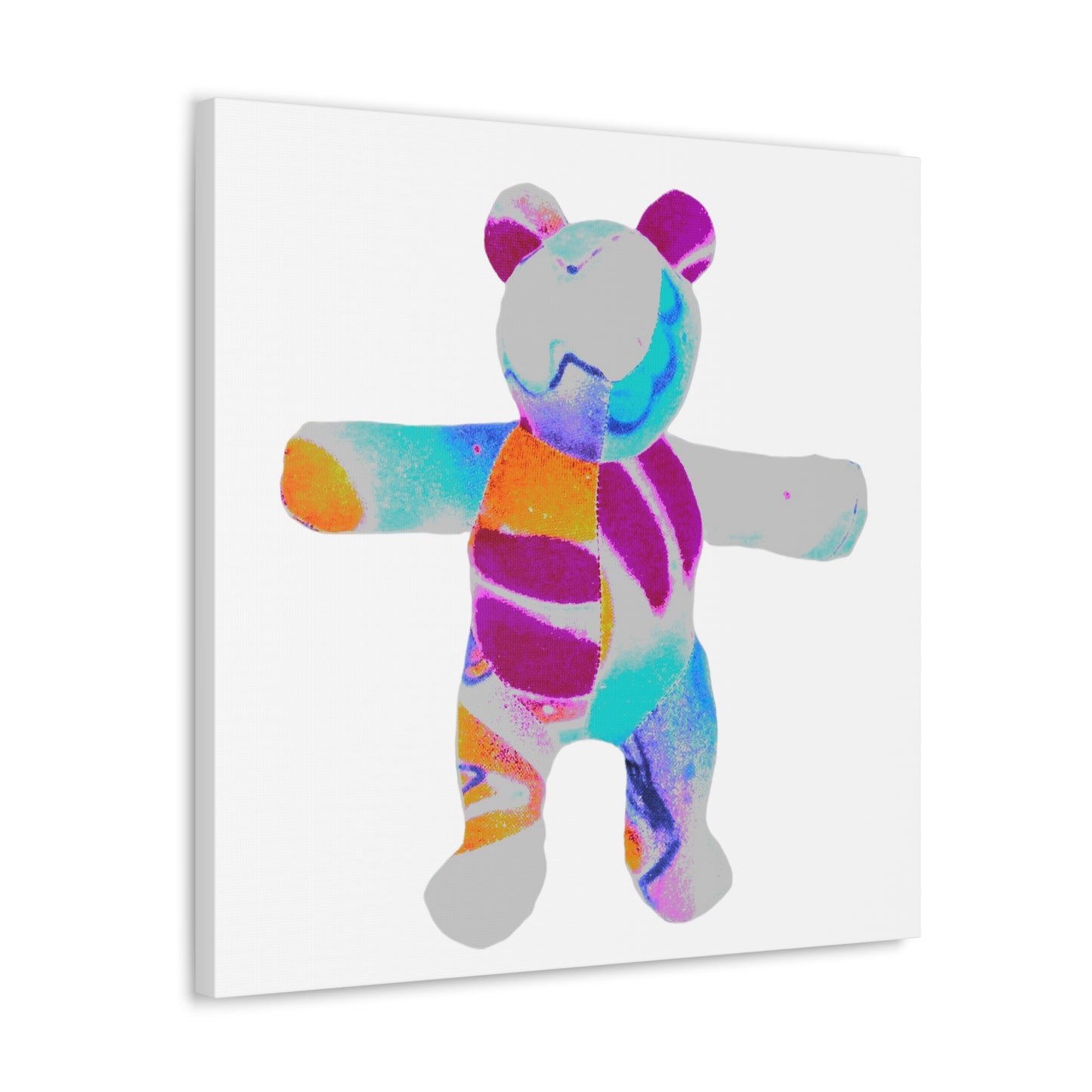 bold graffiti teddy bear Canvas Gallery Wraps