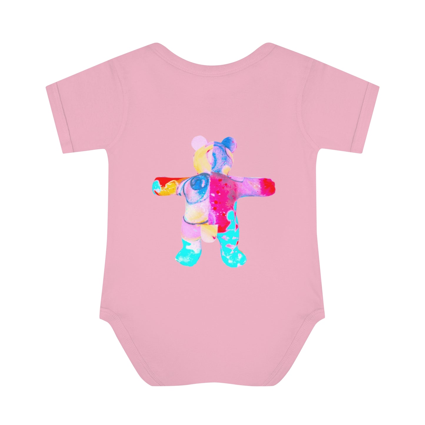 Baby Bodysuit - Bold Graffiti Teddy Bear