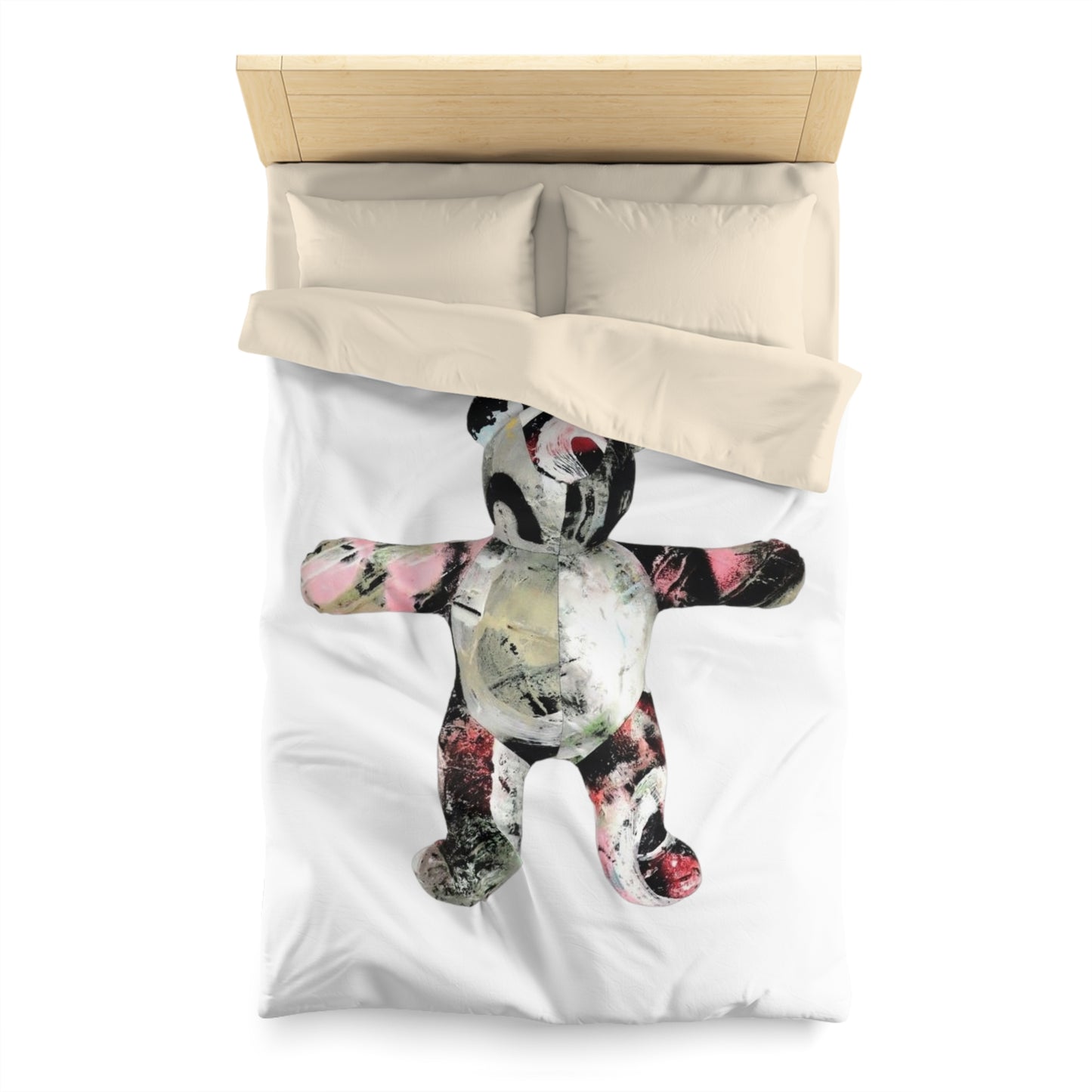 Microfiber Duvet Cover - Graffiti Teddy Bear #1